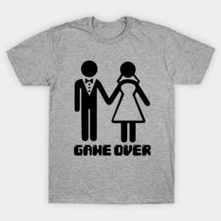 Game Over After Marriage Funny Wedding Gaming T-Shirt